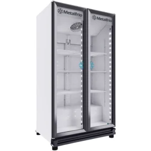 METALFRIO (RB550) Refrigerador Vertical 23ft³ 2 Puertas de Cristal