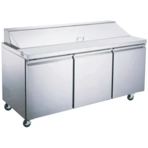 ICEHAUS (ME-3P-SS-01) Mesa para Ensaladas 19ft³ Tres Puertas
