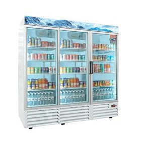 Asber (ARMD-72) Refrigerador vertical 3 puertas de cristal