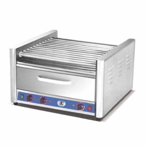 Migsa (BB-HHD-09A) Asador de salchichas de 9 tubos con cajon para pan