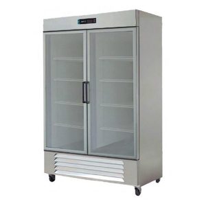 Asber (ARR-49-G-H) Refrigerador vertical 2 puerta de cristal