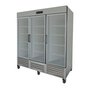 Asber (ARR-72-G-H) Refrigerador vertical 3 puertas de cristal