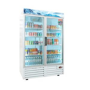 Asber (AFMD-37) Congelador industrial vertical exhibidor 2 puertas