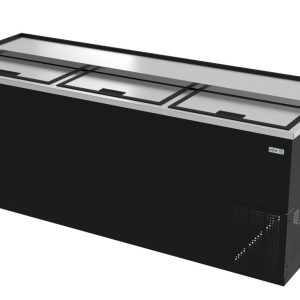Asber (ADBC-80-HC) Refrigerador botellero negro 3 puertas sólidas
