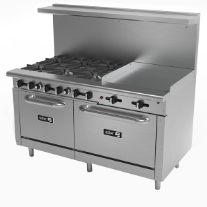 Asber (AEMR-2-G24-B6-60-H) Estufa múltiple plancha, horno y parrilla
