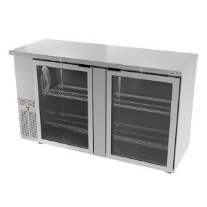 ASBER (ABBC-24-60-SG-HC) Refrigerador contrabarra 2 puertas cristal