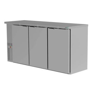 Asber (ABBC-24-72-S-HC) Refrigerador contrabarra 3 puertas sólidas
