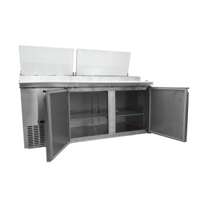 mesa de preparacion para pizzas 2 puertas