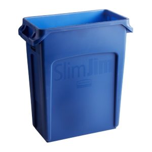 Rubbermaid (1971257/1971258) Contenedores de 16 galones en color gris y azul