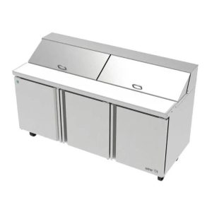 Mesa Refrigerada de Preparación para Ensaladas Premium 4 Cajones y 1 Puerta Asber APTS 72 18 D4 P HC