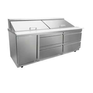 Mesa Refrigerada de Preparación Mega Top Premium 4 Cajones y 1 Puerta Asber APTM 72 30 D4 P HC