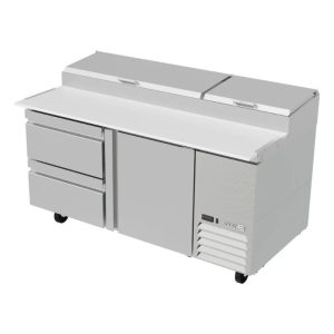 Mesa Refrigerada de Preparación para Pizzas 2 Cajones y 1 Puerta Premium Asber APTP 67 D2 P HC