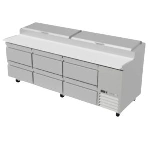 Mesa Refrigerada de Preparación para Pizzas 4 Cajones y 1 Puerta Premium Asber APTP 93 D4 P HC