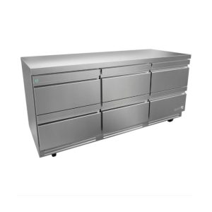 Mesa Refrigerada Bajo Mostrador Premium 6 Cajones Asber AUTR 72 D6 P HC