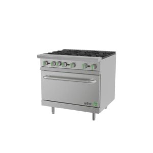 Estufa a Gas de 6 Fuegos con Horno de Convección Emerald Line Asber AER 6 36 C EM NG